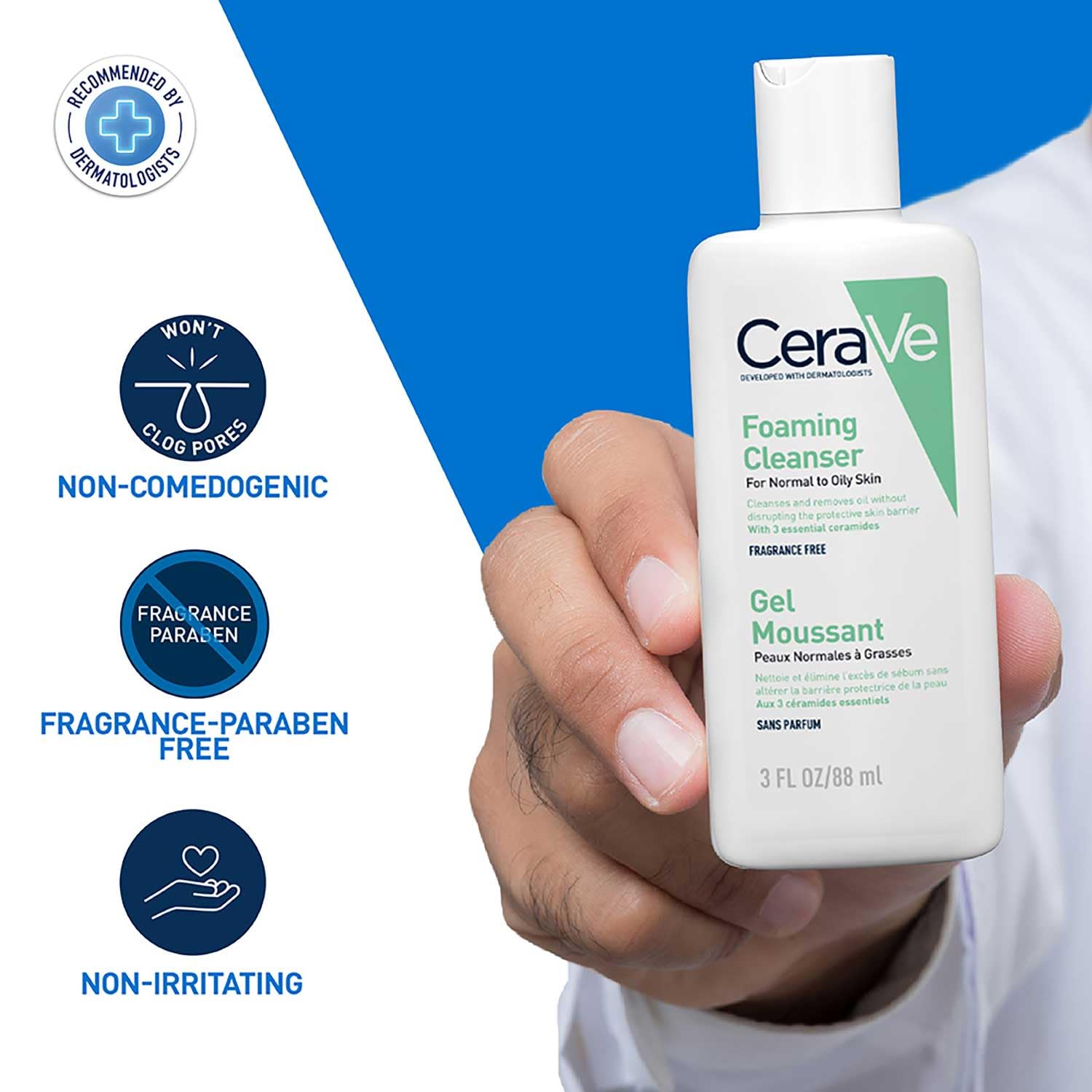 Cerave Foaming Cleanser For normal to Oily Skin-88ml thumbnail 4