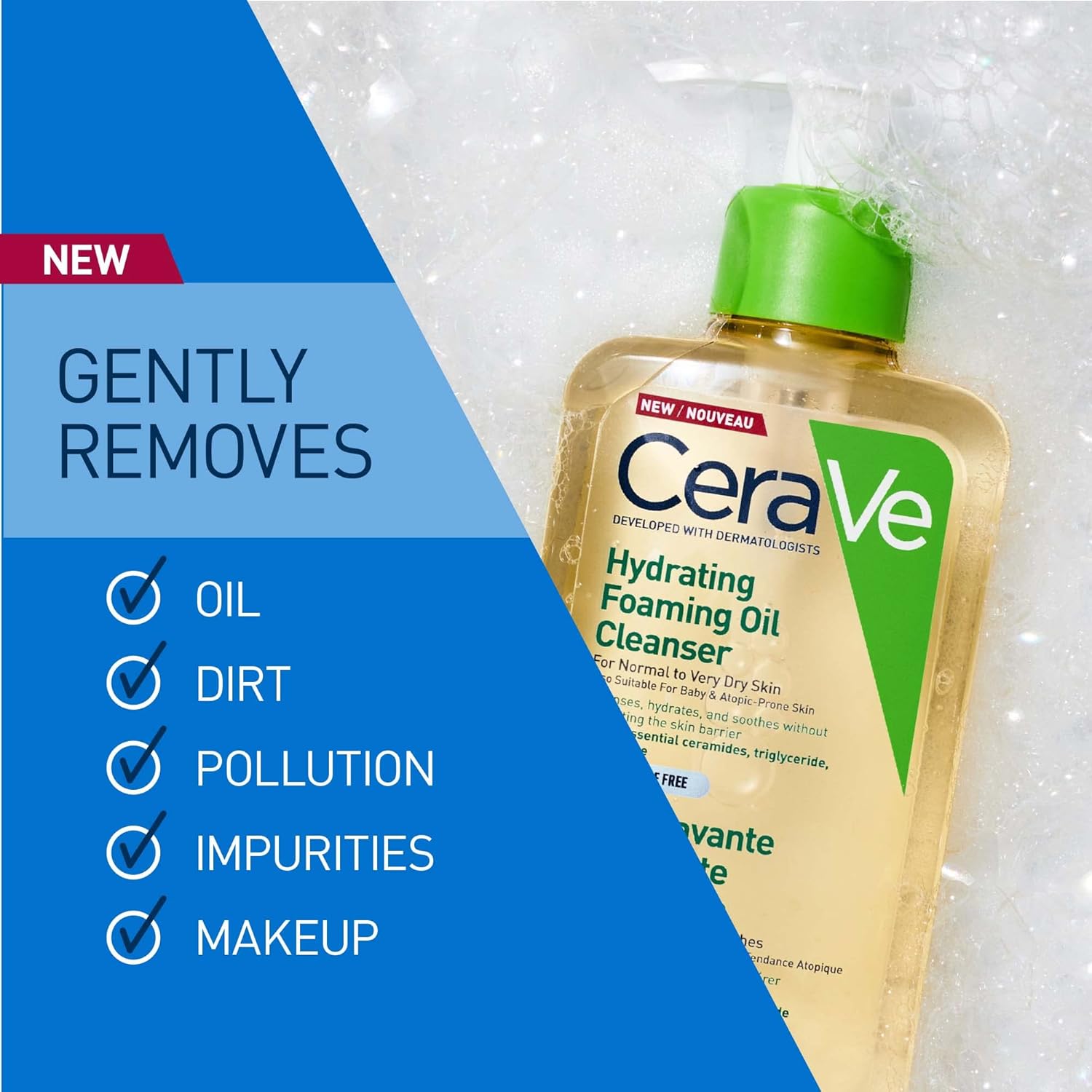 Cerave Hydrating Foaming Oil Cleanser for Normal to Very Dry Skin-236ml thumbnail 4