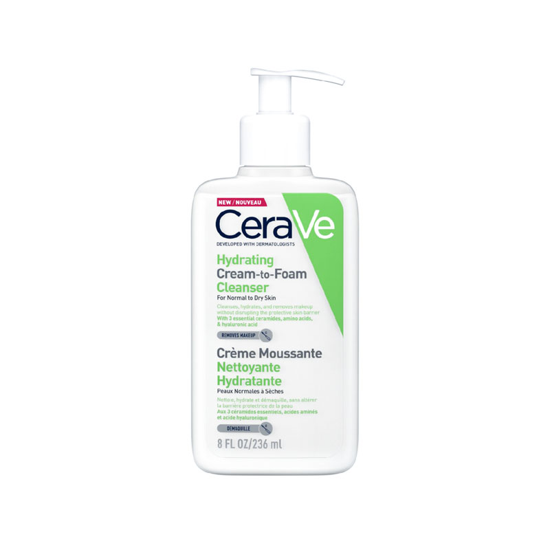 Cerave Hydrating Cream to Foam Cleanser For Normal to Dry Skin-236ml