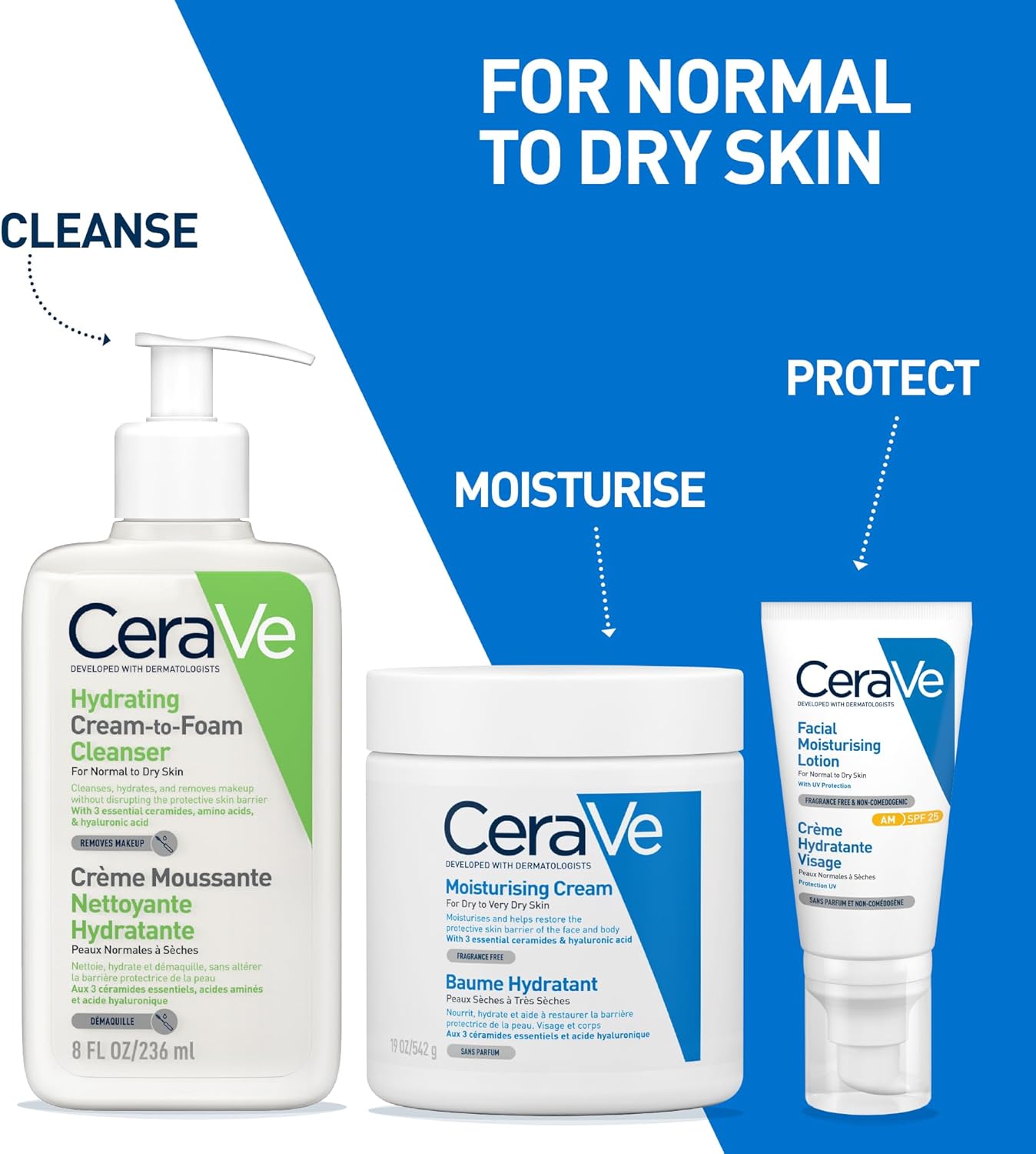 Cerave Hydrating Cream to Foam Cleanser For Normal to Dry Skin-236ml thumbnail 4