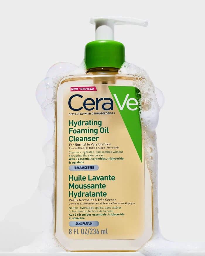 Cerave Hydrating Foaming Oil Cleanser For Normal to very Dry Skin-236ml thumbnail 5