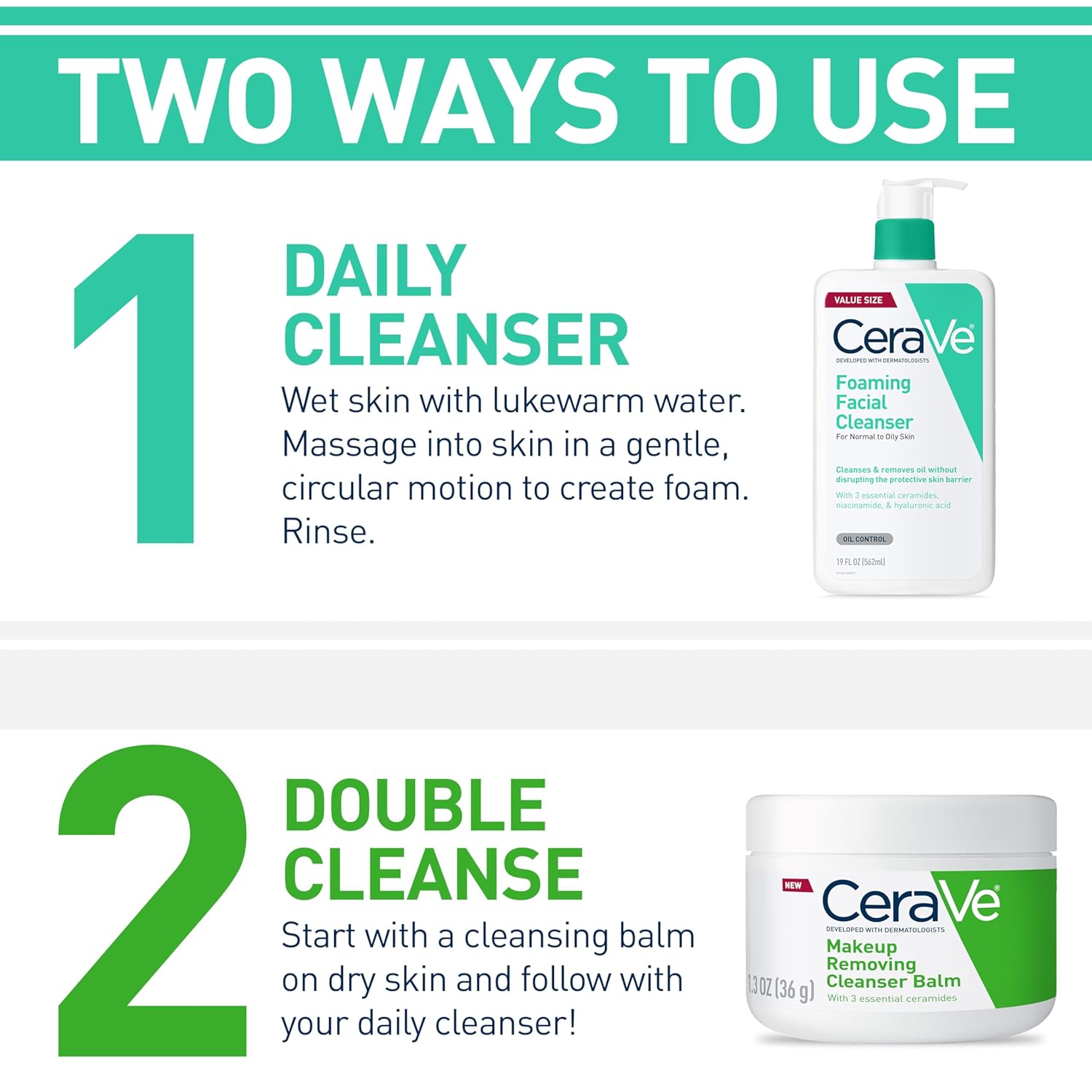 Cerave Foaming Facial Cleanser For Normal to Oily Skin-237ml thumbnail 3