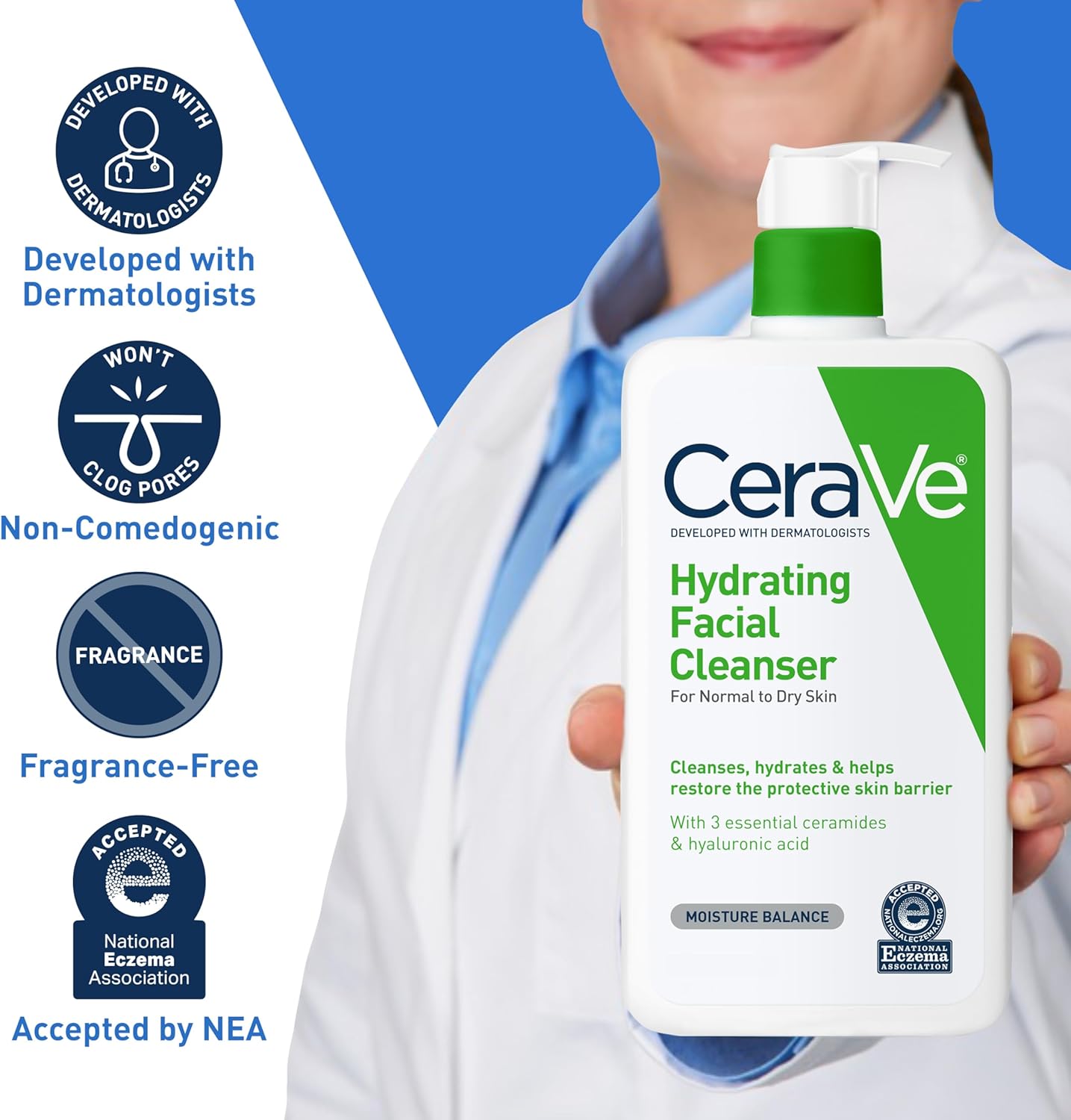 Cerave Hydrating Facial Cleanser For Normal to Dry Skin-355ml thumbnail 5