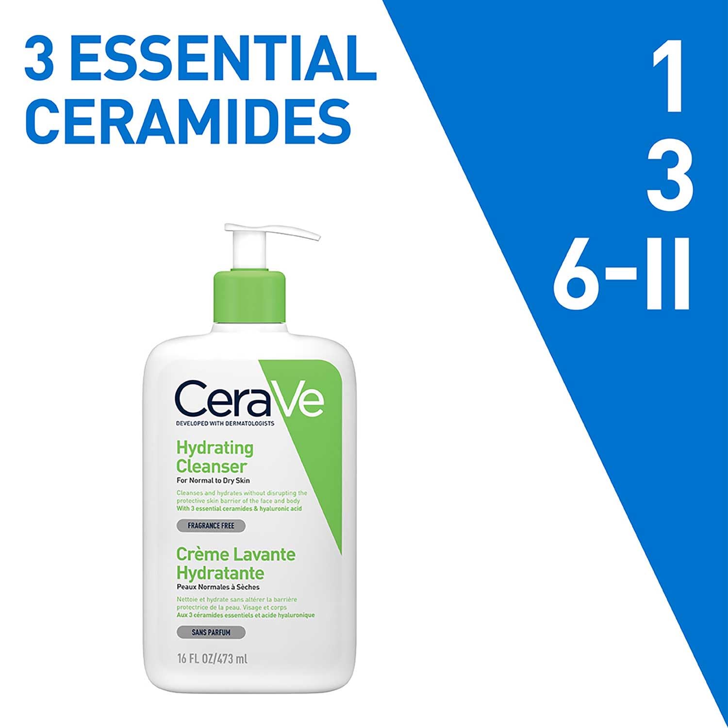 Cerave Hydrating cleanser For Normal to Dry Skin-473ml thumbnail 5