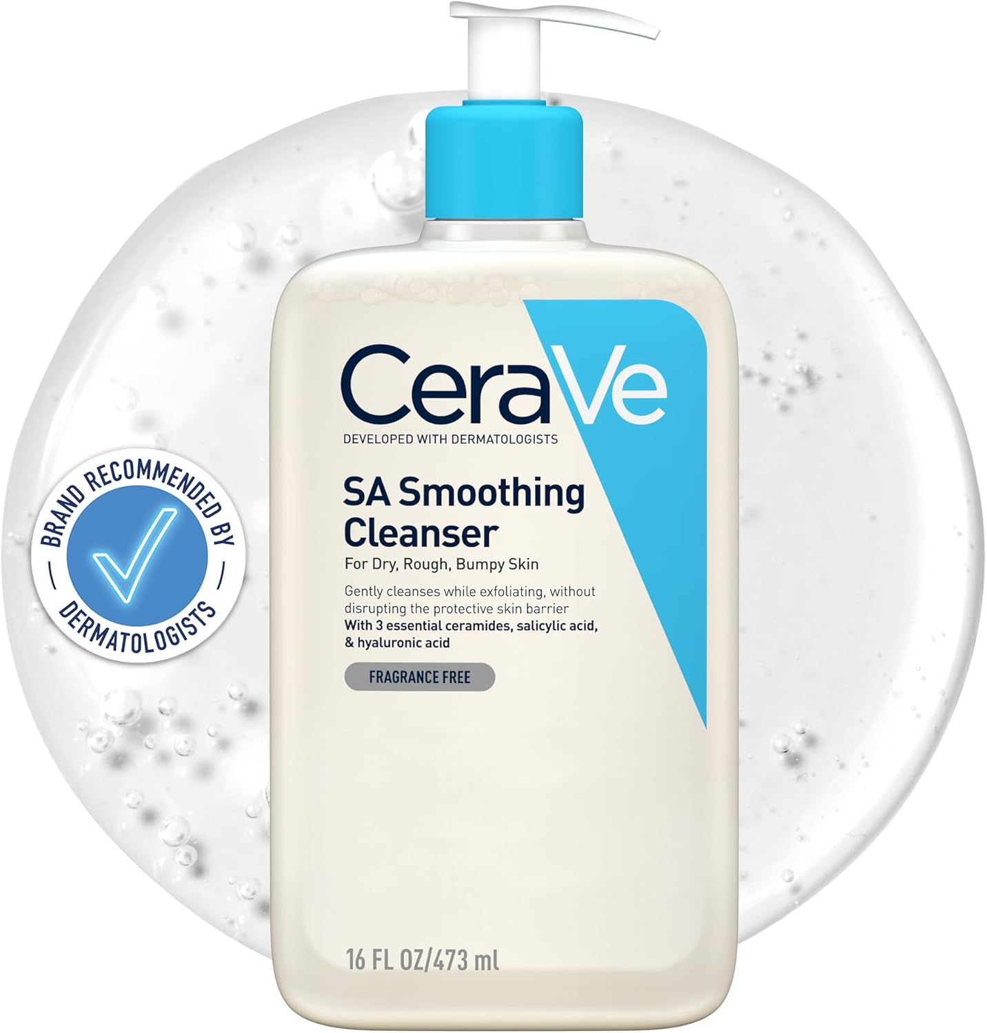 Cerave SA Smoothing Cleanser For Dry, Rough, Bumpy Skin-473ml thumbnail 3