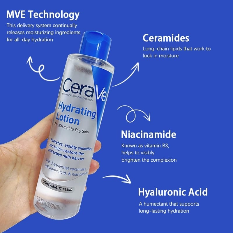 Cerave Hydrating Lotion For Normal to Dry Skin-200ml thumbnail 3