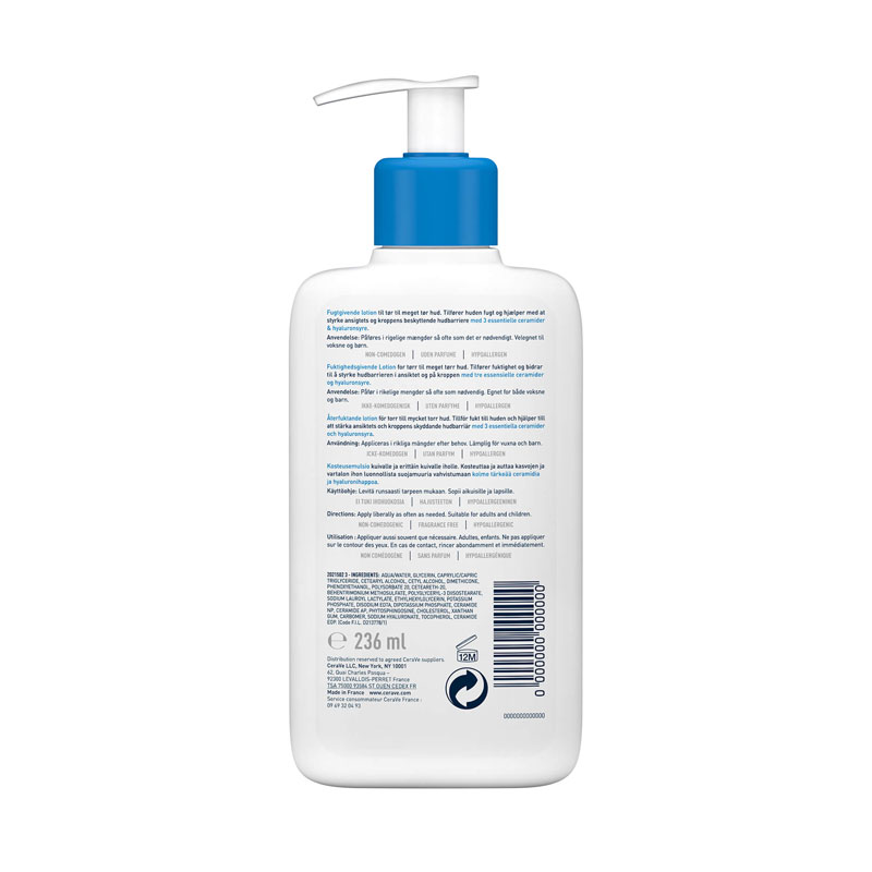 Cerave Moisturising Lotion Lait Hydratant-236ml thumbnail 3