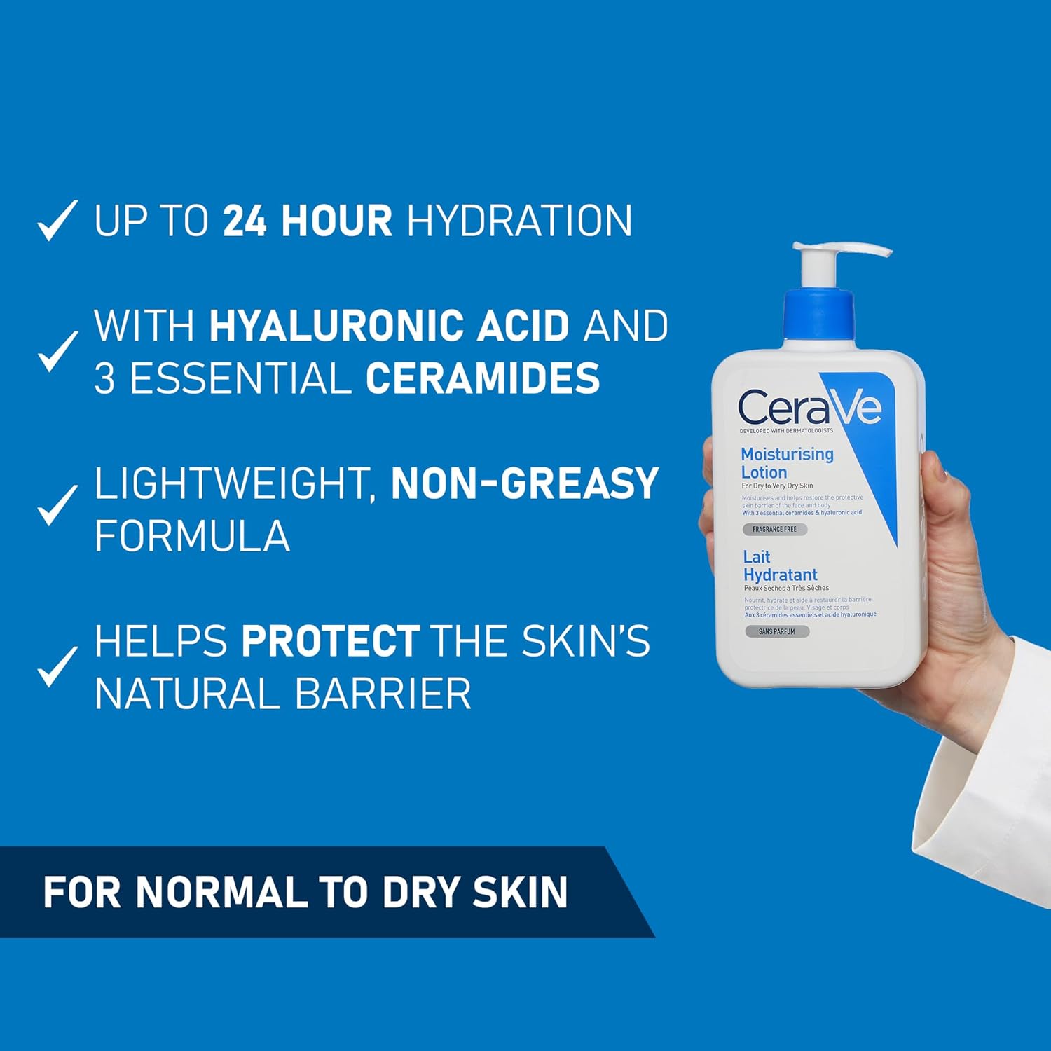 Cerave Moisturising Lotion Lait Hydratant-236ml thumbnail 6