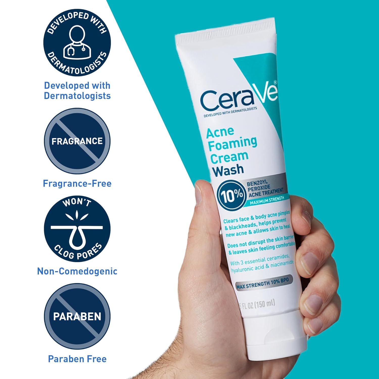 Cerave Acne Foaming Cream Wash-150ml thumbnail 3