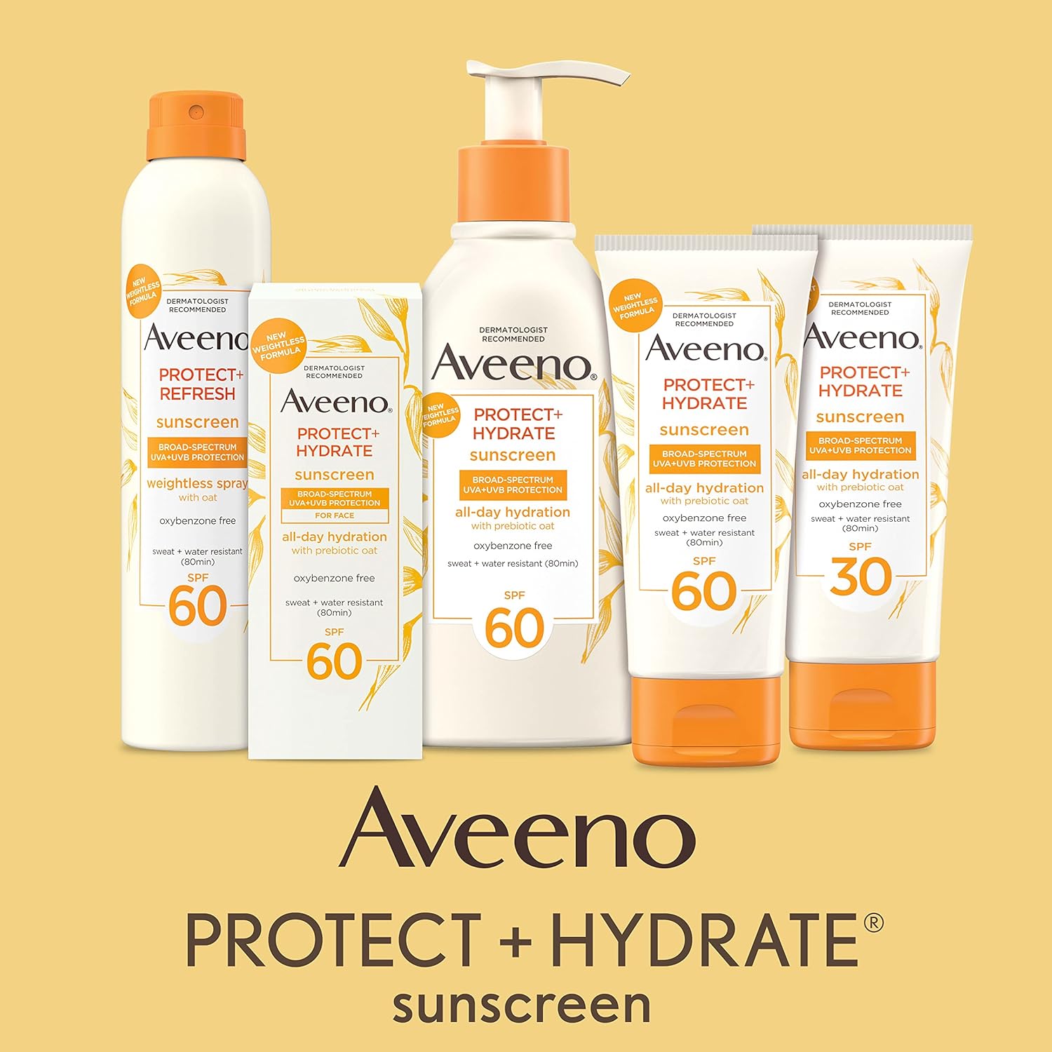 Aveeno Protect+ Hydrate Broad Spectrum UVA+UVB Protection Sunscreen SPF60-88ml thumbnail 6