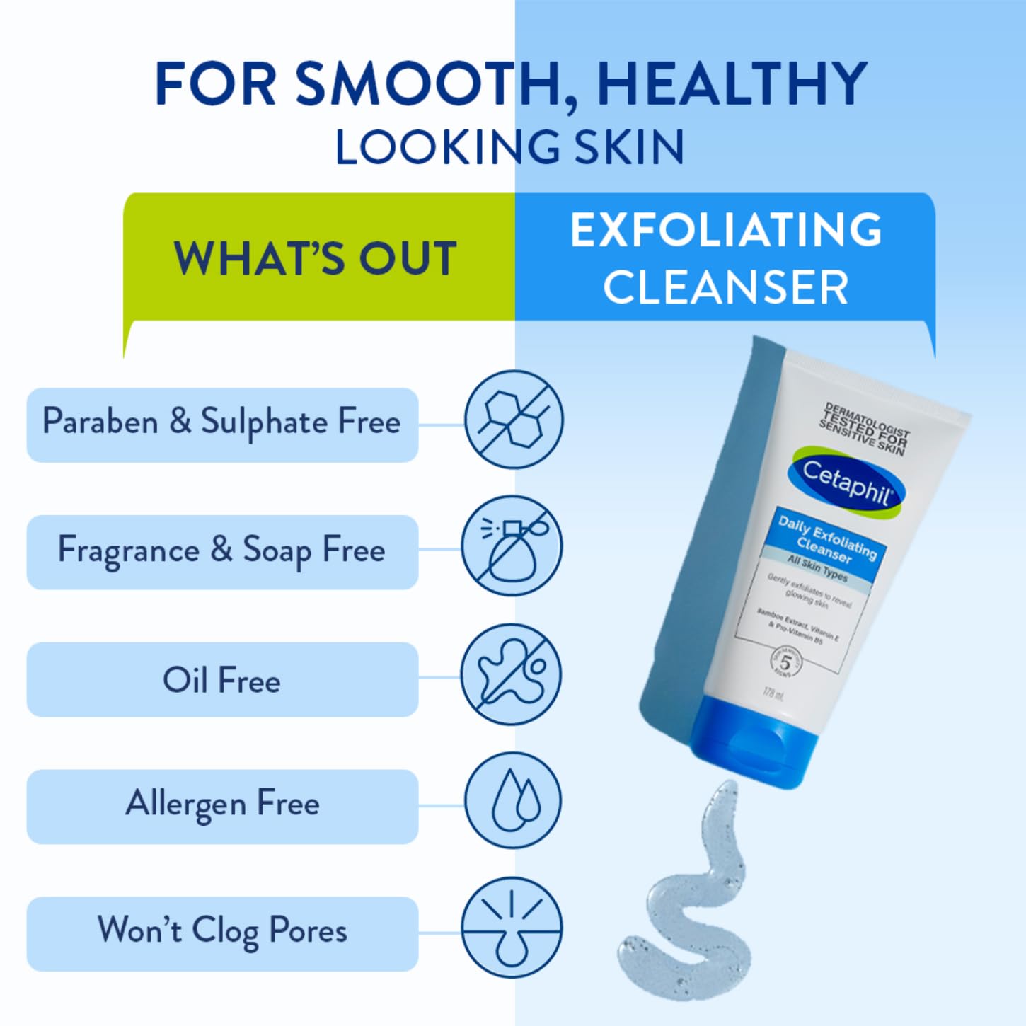 Cetaphil Daily Exfoliating Cleanser All Skin Types-178ml thumbnail 5