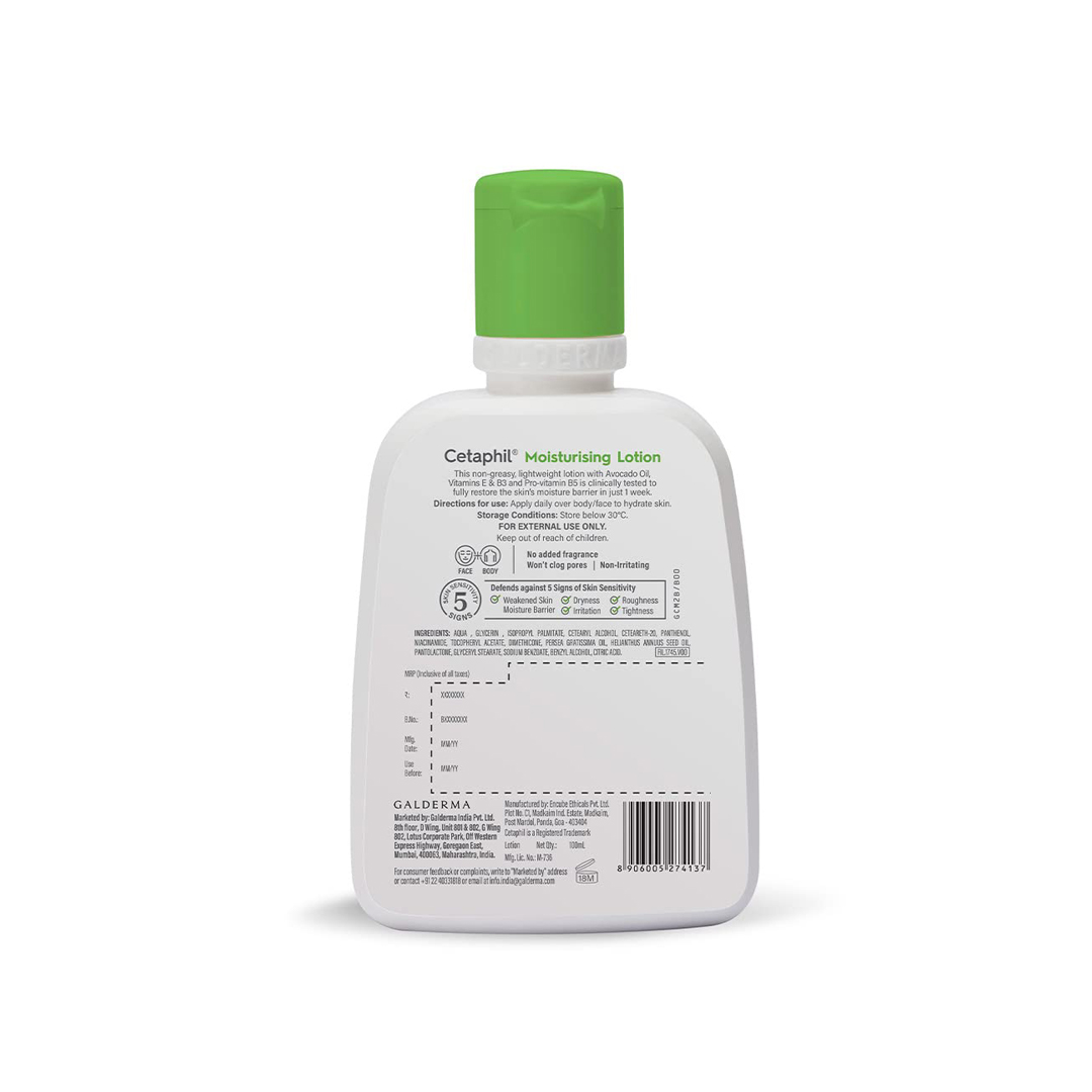 Cetaphil Moisturising Lotion Normal to Combination for Sensitive Skin-100ml