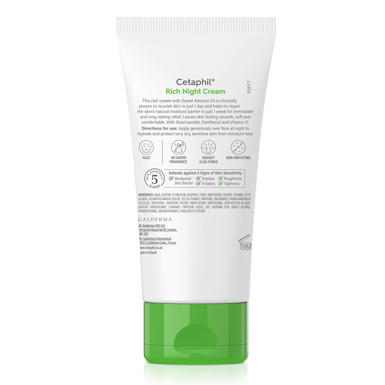 Cetaphil Dry to Very Dry Sensitive Skin Rich Night Cream-50g
