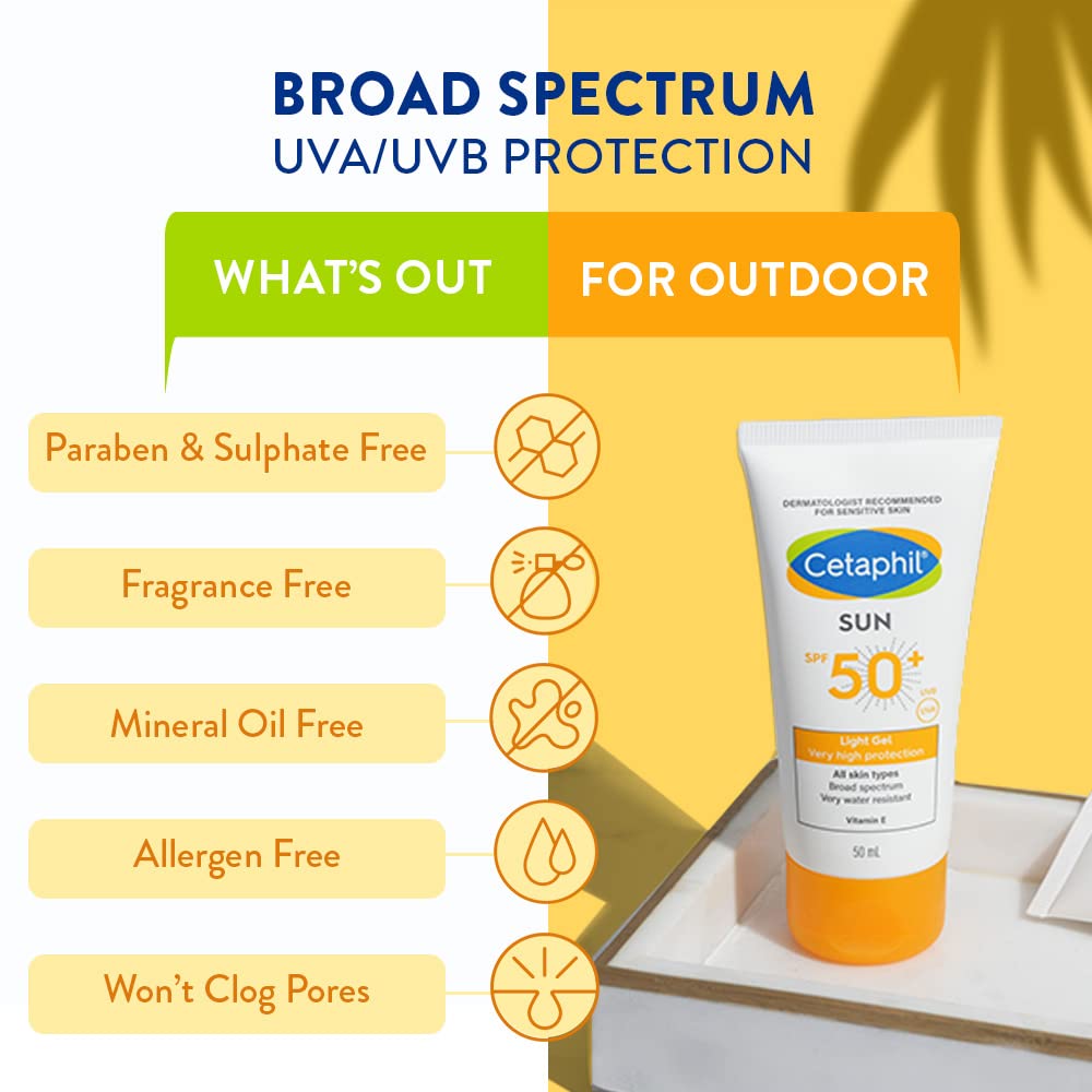 Cetaphil Sun SPF 50+ Light Gel All Skin Type-50ml thumbnail 8
