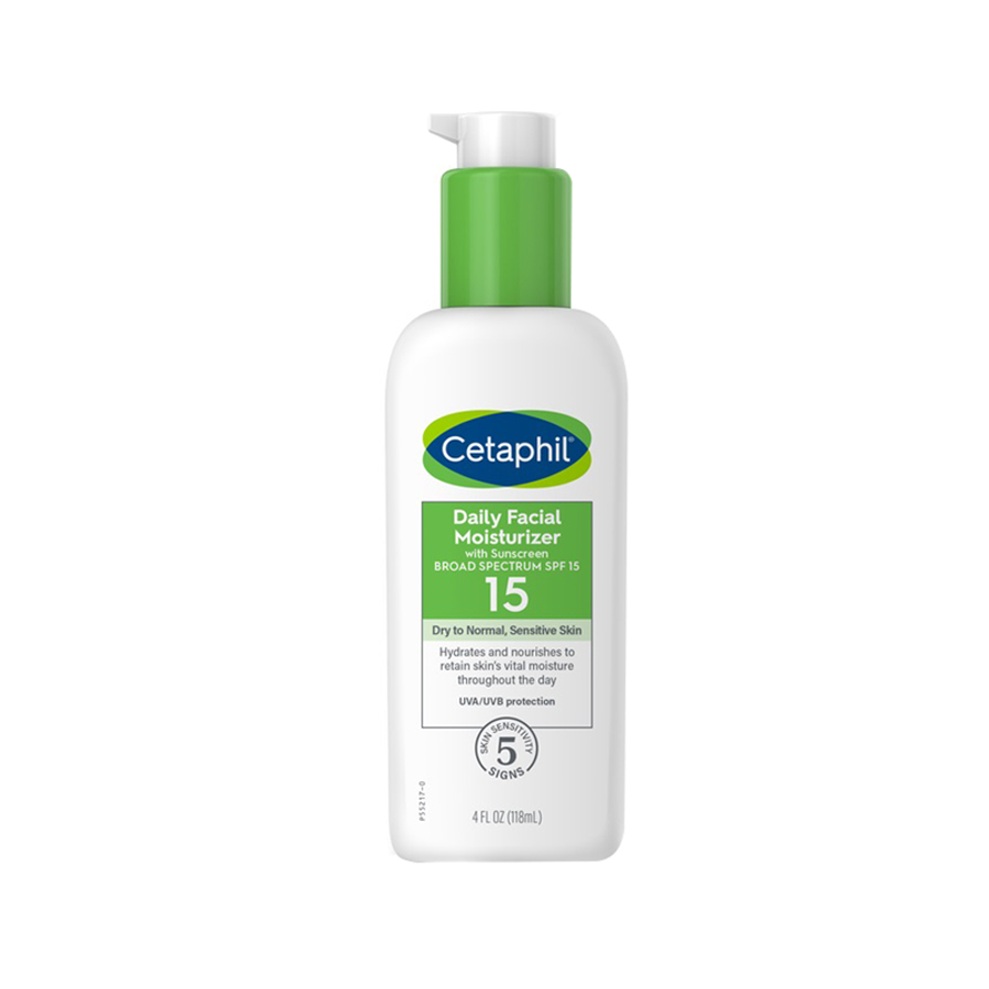 Cetaphil Daily Facial Moisturizer with Sunscreen SPF15 Dry to Normal, Sensitive Skin-118ml