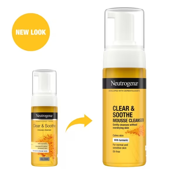 Neutrogena Clear & Soothe Mousse Cleanser-150ml thumbnail 3