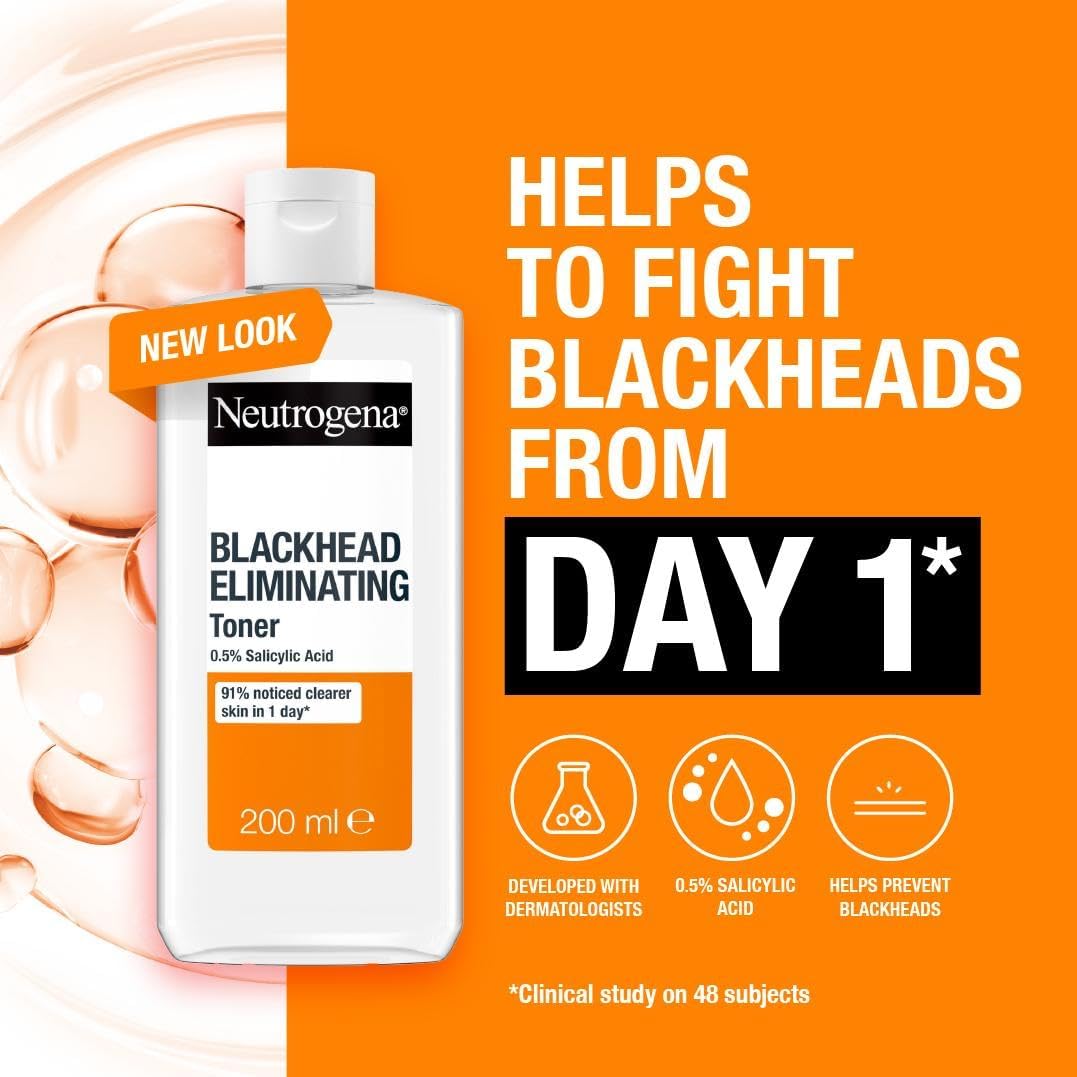 Neutrogena Blackhead Eliminating Salicylic Acid Cleansing Toner-200ml thumbnail 5