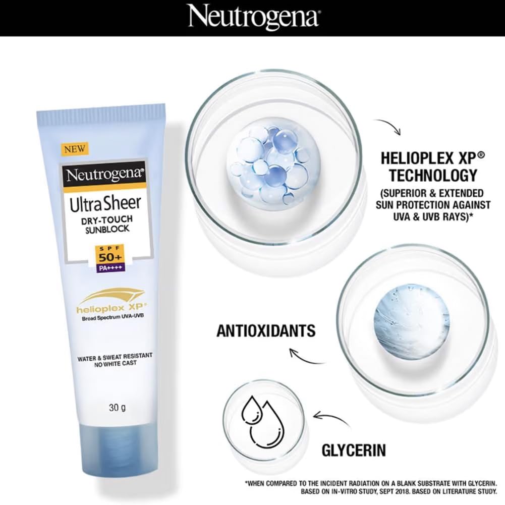 Neutrogena Ultra Sheer SPF 50+ Dry Touch Sunblock-80g thumbnail 3
