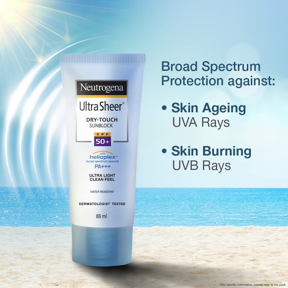 Neutrogena Ultra Sheer Dry-Touch Sunblock SPF50+ Ultra Light Clean-88ml thumbnail 3