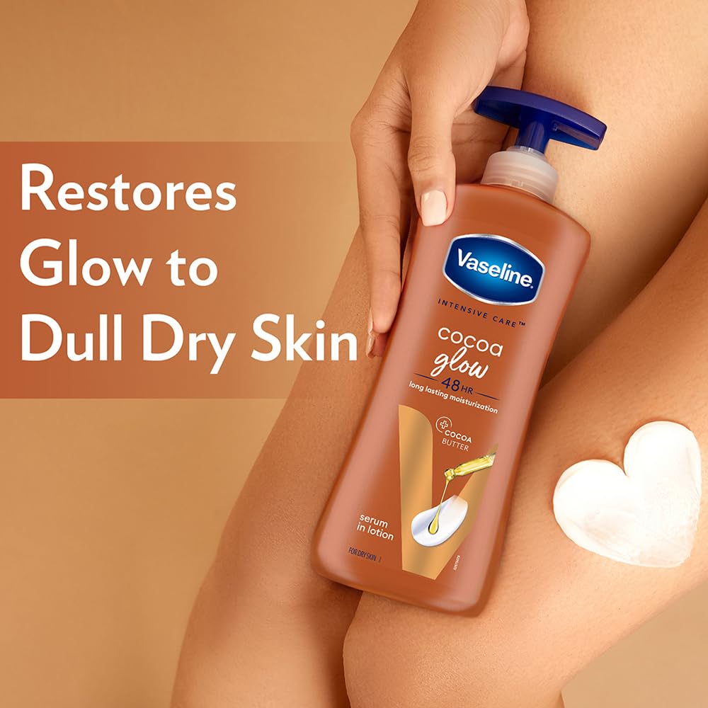 Vaseline Intensive Care Cocoa Glow 48HR Long Lasting Moisturization Body Lotion-400ml thumbnail 5