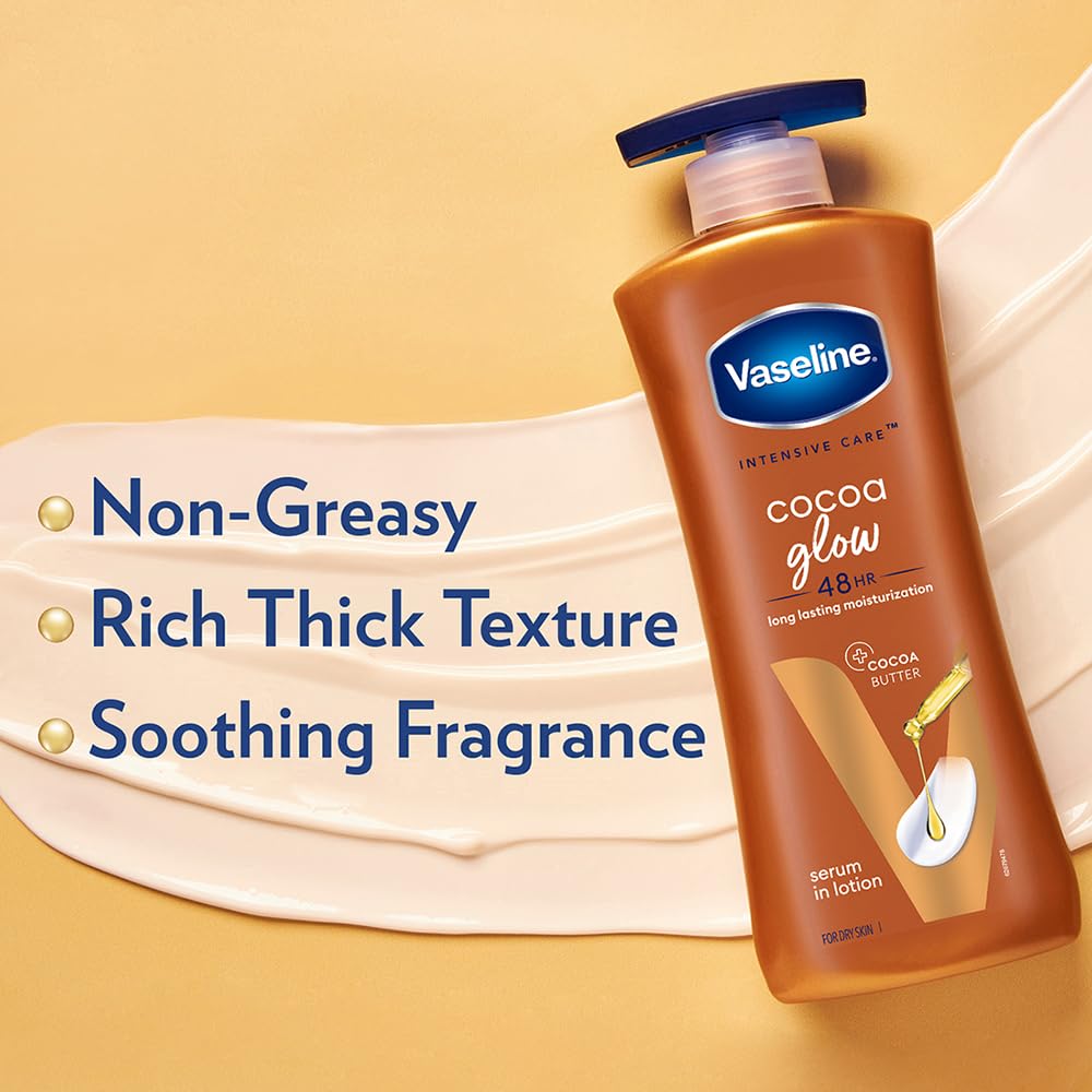 Vaseline Intensive Care Cocoa Glow 48HR Long Lasting Moisturization Body Lotion-400ml thumbnail 7