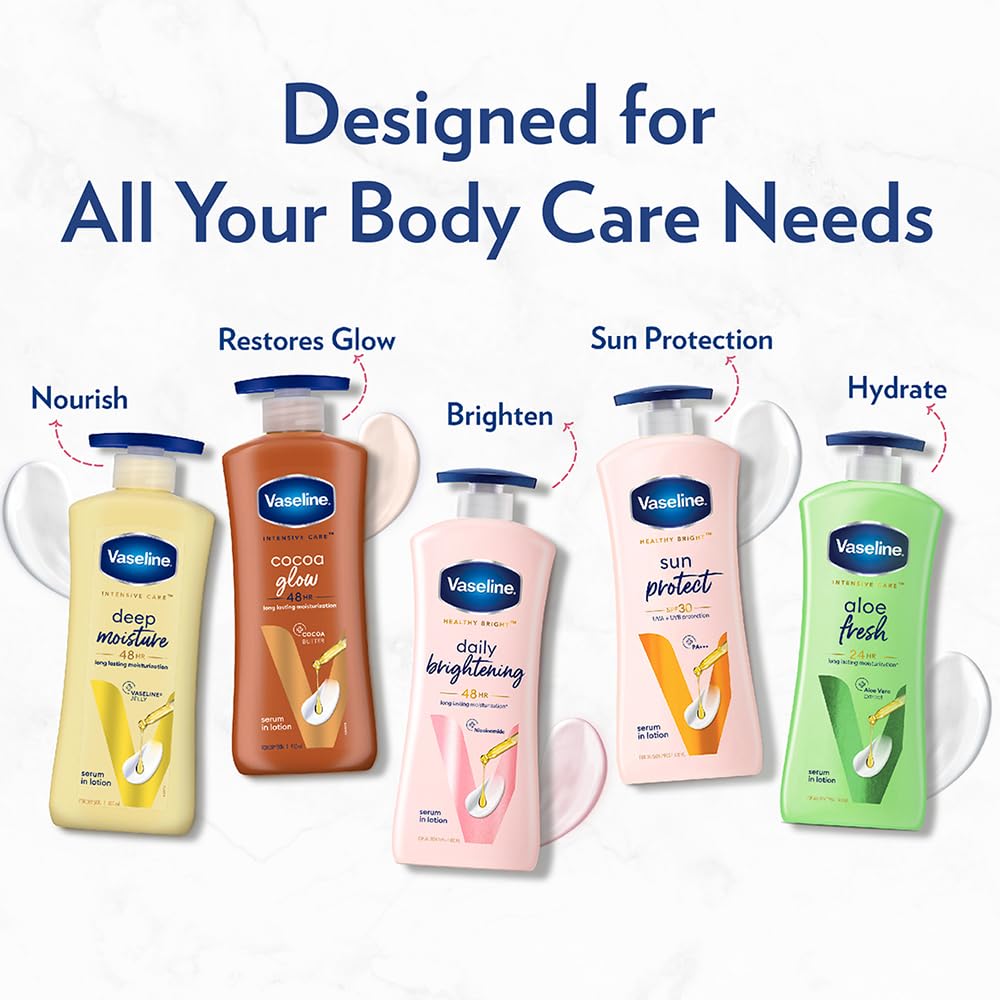 Vaseline Intensive Care Cocoa Glow 48HR Long Lasting Moisturization Body Lotion-400ml thumbnail 8