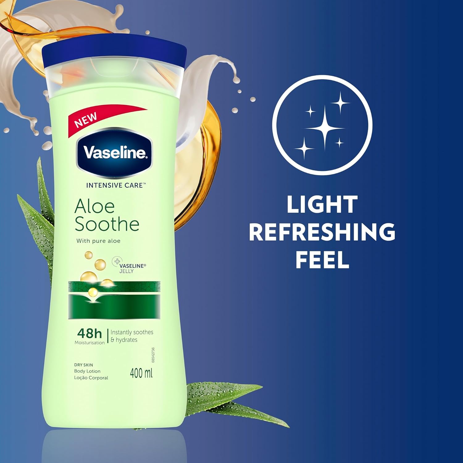 Vaseline Intensive Care Body Lotion Aloe Soothe with Pure Aloe-400ml thumbnail 7