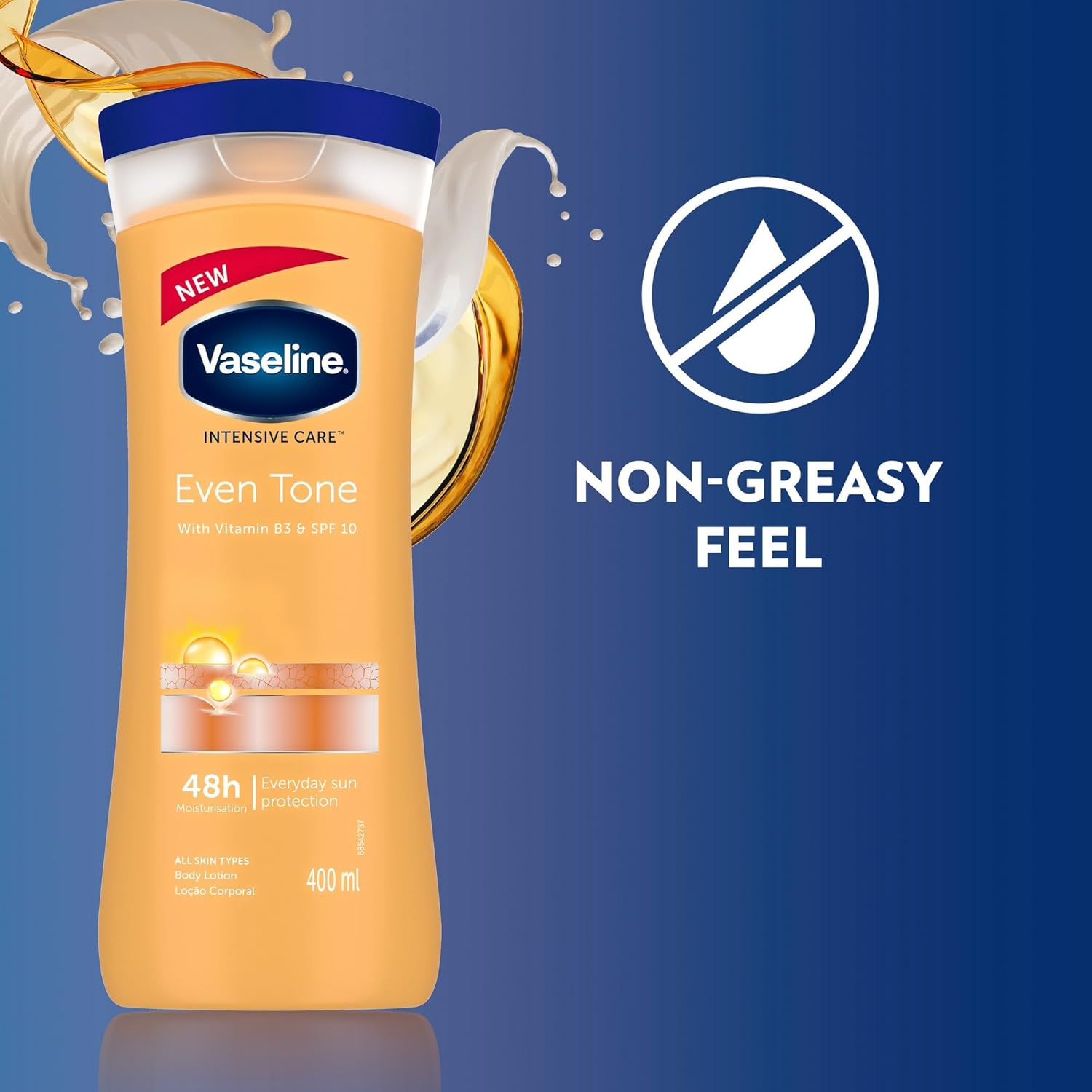 Vaseline Intensive Care Even Tone Body Lotion with Vitamin B3 & SPF 10-400ml thumbnail 6