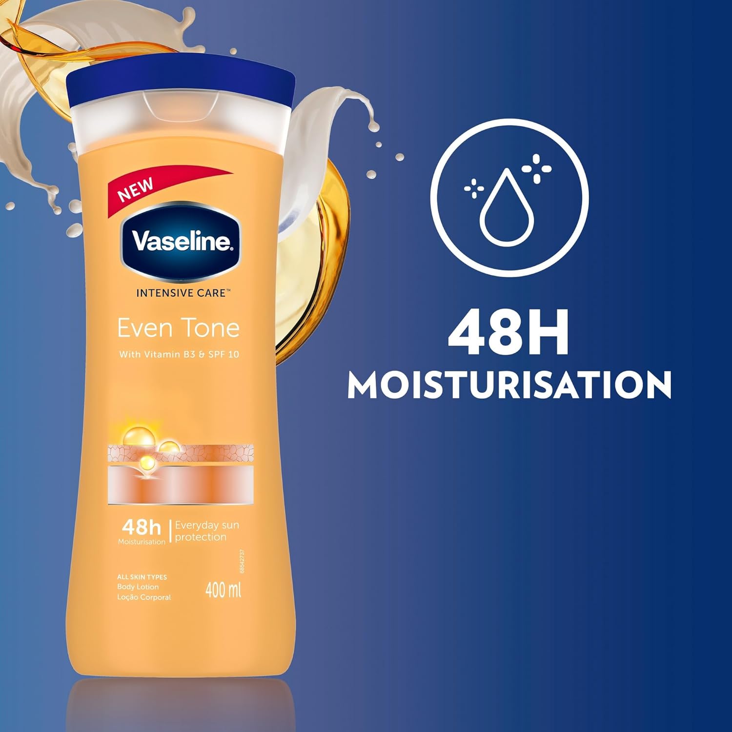 Vaseline Intensive Care Even Tone Body Lotion with Vitamin B3 & SPF 10-400ml thumbnail 8