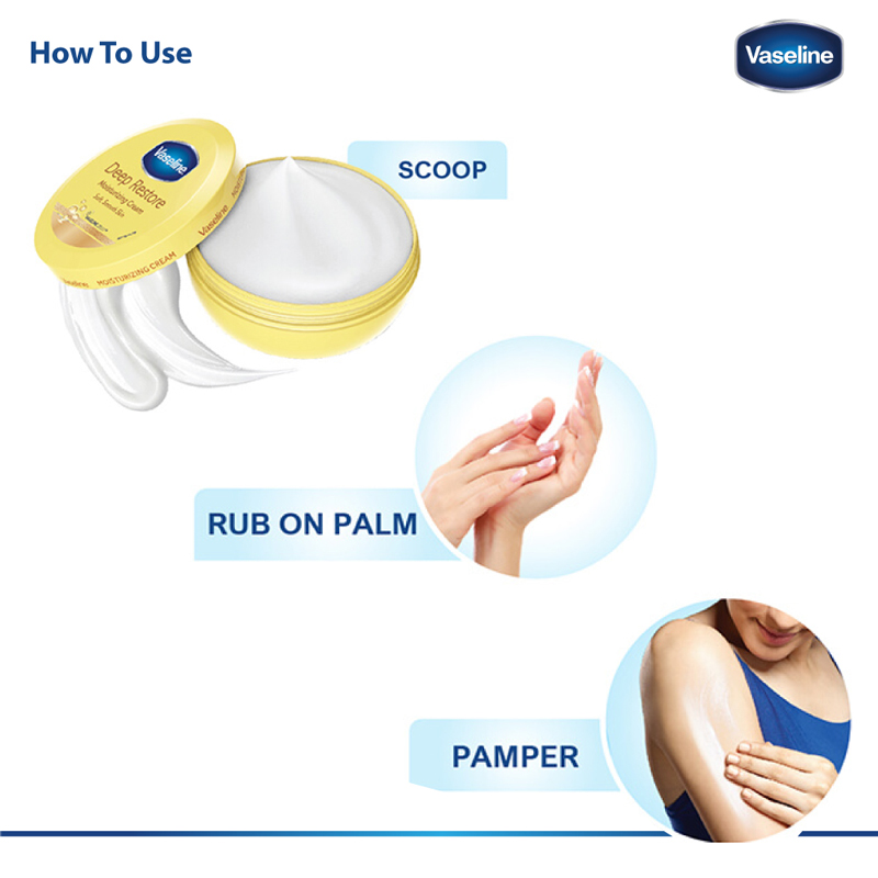 Vaseline Intensive Care Deep Restore Body Cream-75ml thumbnail 5