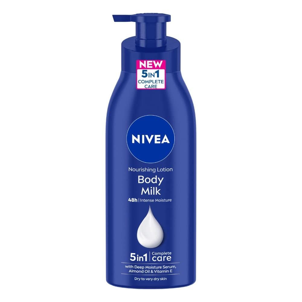 Nivea 5-In-1 Body Milk for Dry Skin with Almond Oil & Vitamin E-400ml