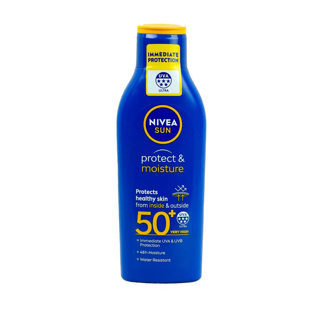 Nivea Sun Protect & Moisture Lotion SPF 50+ for Maximum Sun Defense-200ml