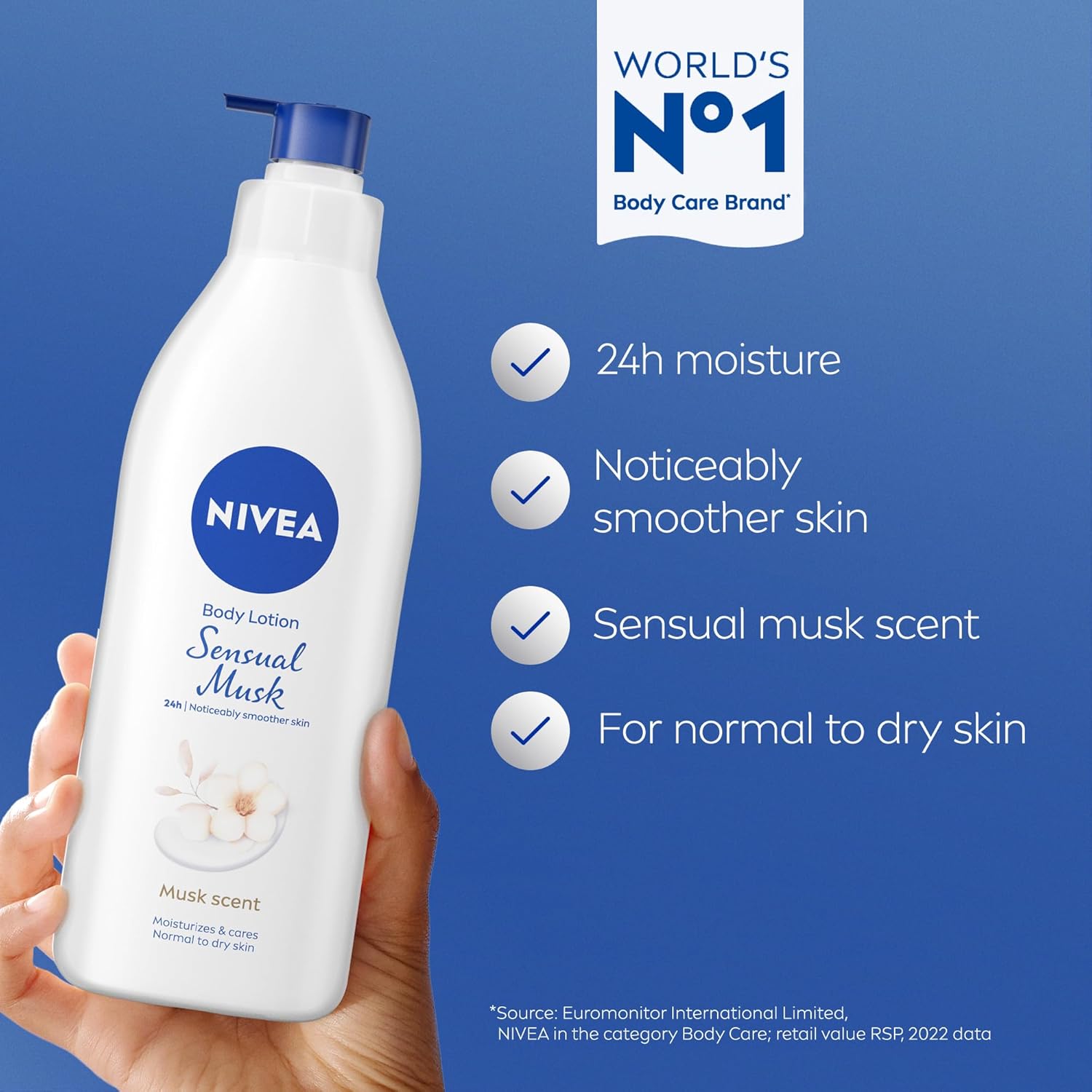 Nivea Sensual Musk Body Lotion Fragrance & Care for Normal to Dry Skin-400ml thumbnail 3