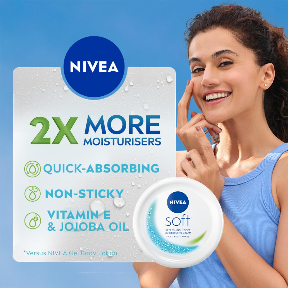 NIVEA Soft Moisturizing Cream with Vitamin E & Jojoba Oil-100ml thumbnail 3