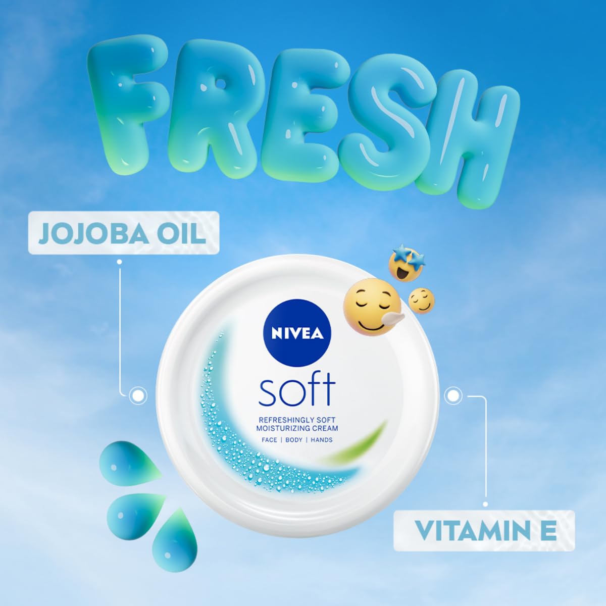 NIVEA Soft Moisturizing Cream with Vitamin E & Jojoba Oil-100ml thumbnail 5