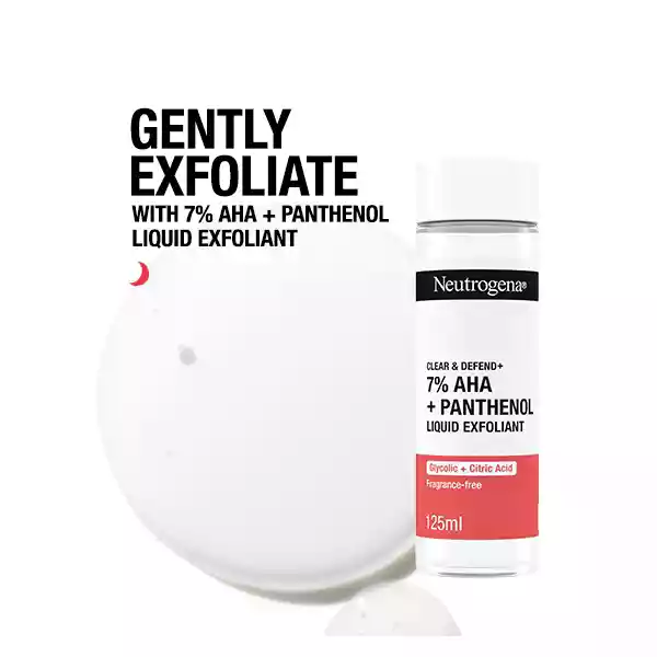 Neutrogena Clear & Defend+ 7% AHA & Panthenol Liquid Exfoliant-125ml thumbnail 3