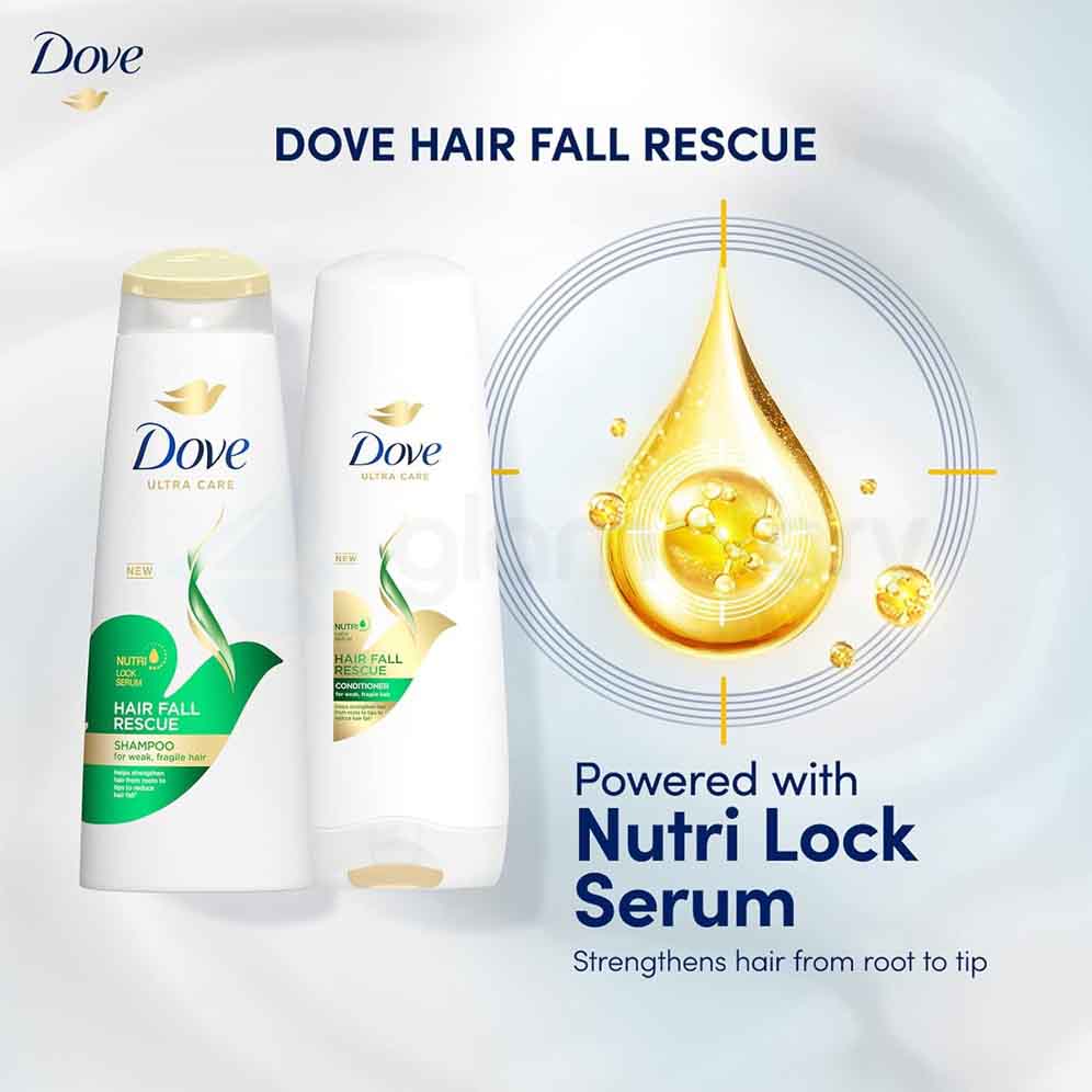 Dove Ultra Care Hair Fall Rescue Shampoo for Weak, Fragile Hair-680ml thumbnail 3