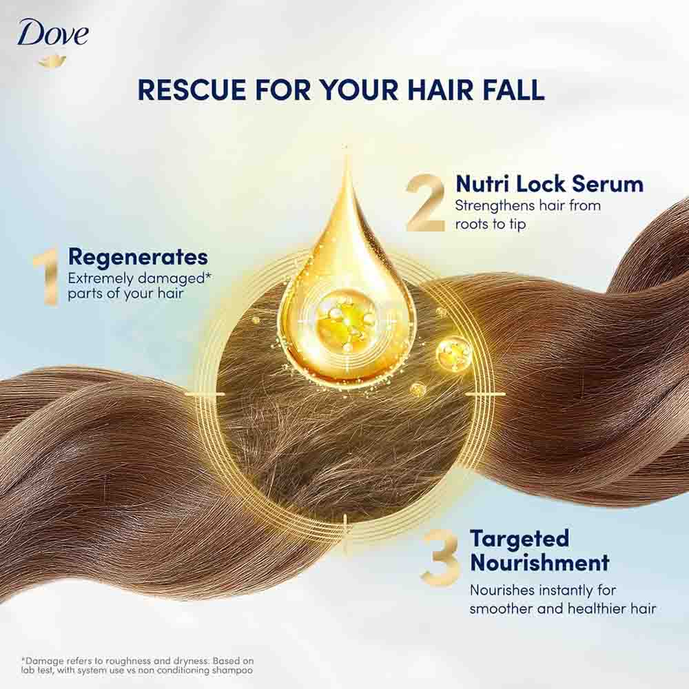 Dove Ultra Care Hair Fall Rescue Shampoo for Weak, Fragile Hair-680ml thumbnail 6