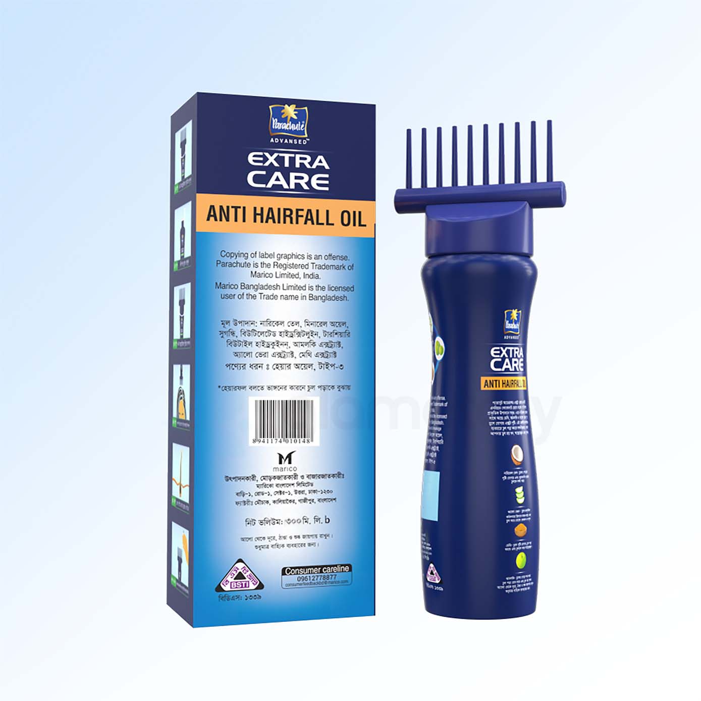 Parachute Advansed Extra Care Anti Hairfall Oil-300ml Root Applier thumbnail 3