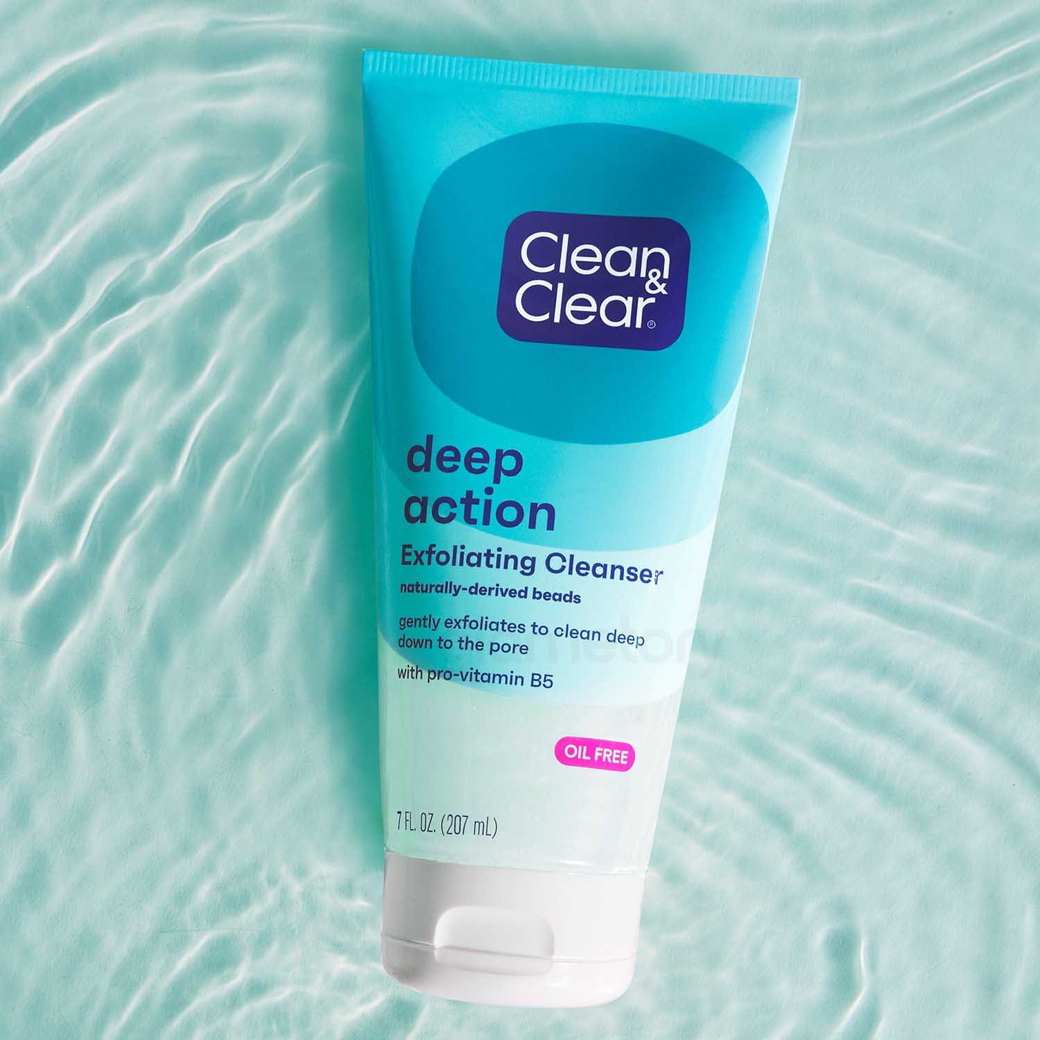 Clean & Clear Deep Action Exfoliating Cleanser Oil Free-207ml thumbnail 3