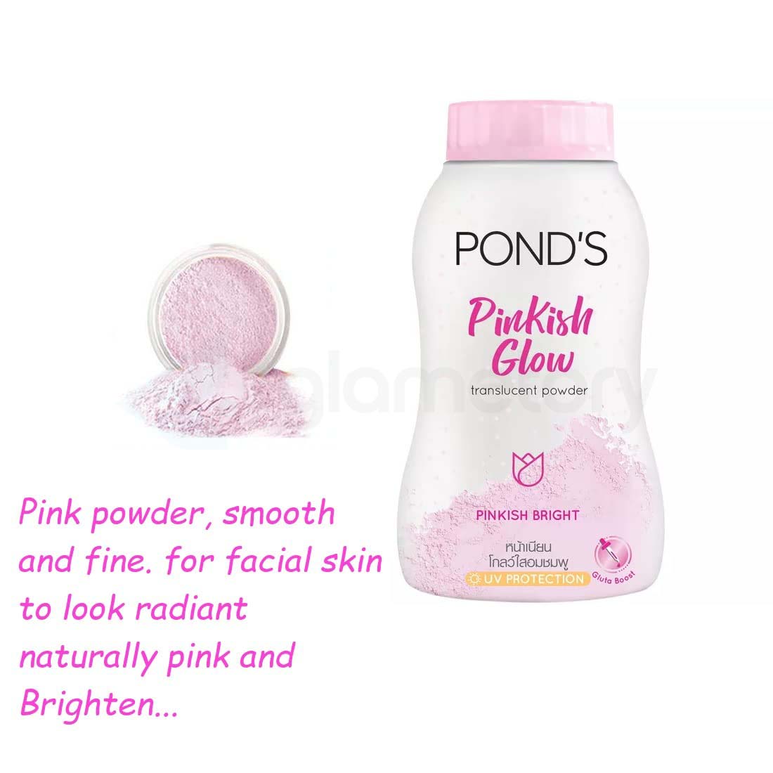 Pond's Pinkish Glow Translucent Facial Powder-50g thumbnail 4