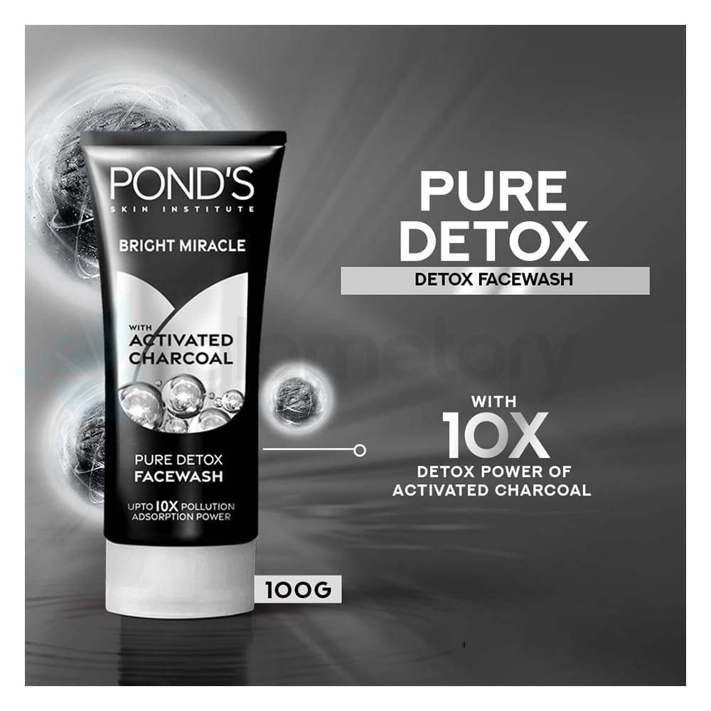Pond's Bright Miracle Detox Facewash-100gm thumbnail 5