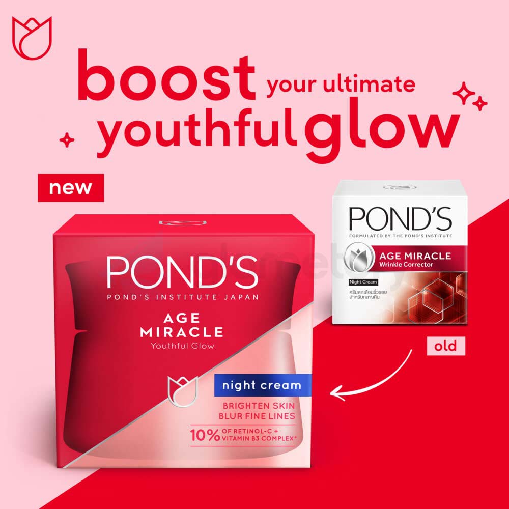 Pond's Age Miracle Youthful Glow Night Cream-45g thumbnail 4