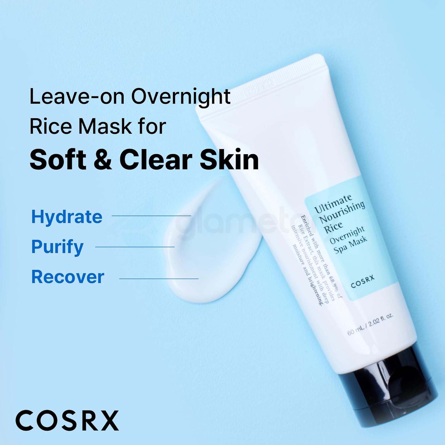 Cosrx Ultimate Nourishing Rice Overnight Spa Mask-60ml thumbnail 4