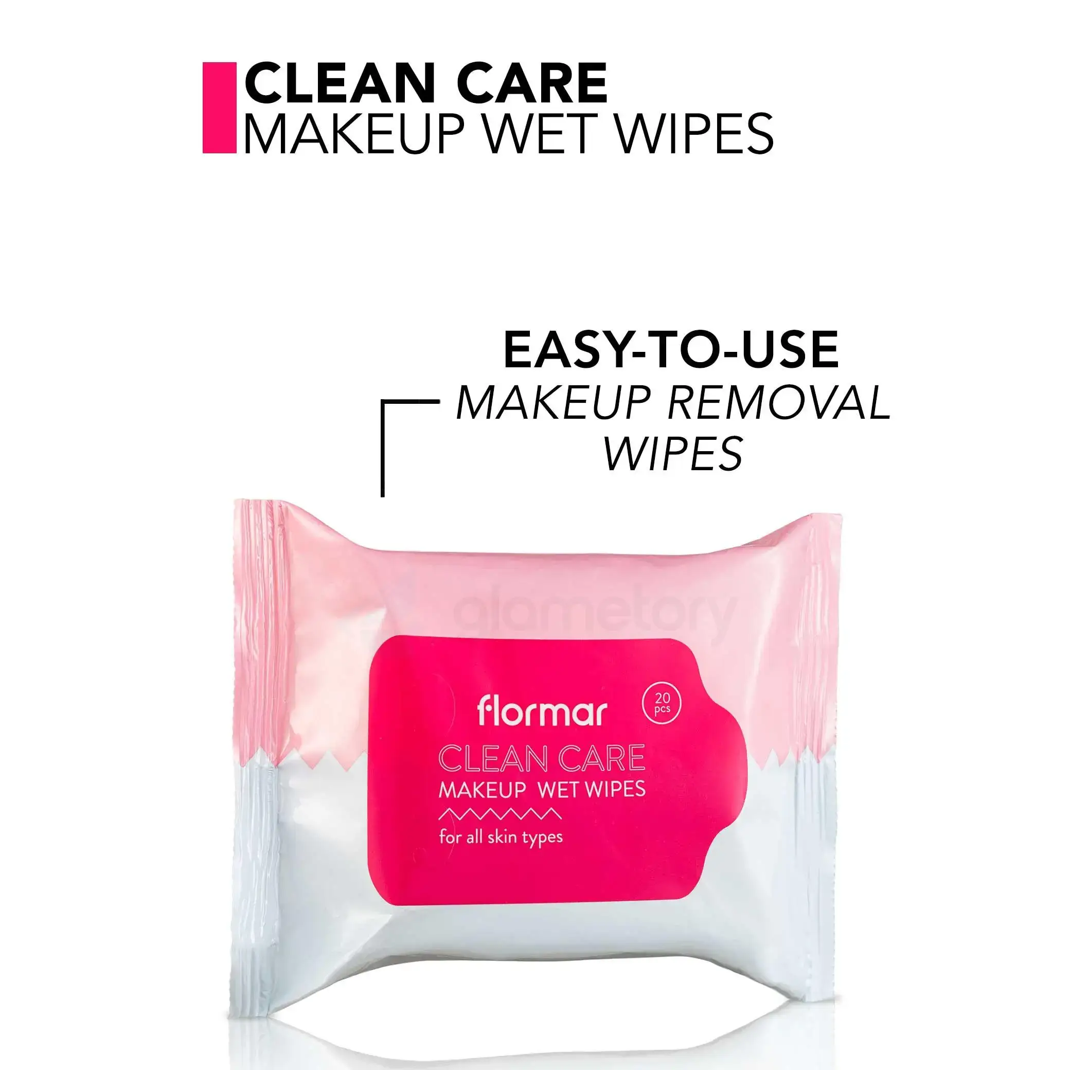 Flormar Clean Care Makeup Wet Wipes For All Skin Types 20pcs