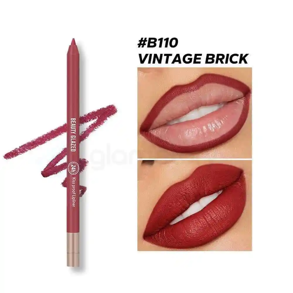 Beauty Glazed Waterproof Lip Liner-Vintage Brick B110 thumbnail 3