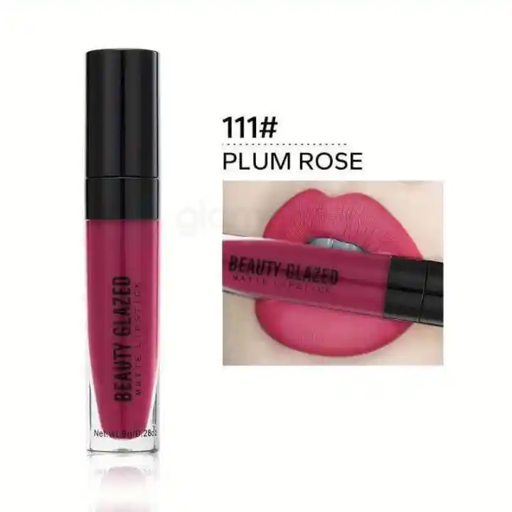 Beauty Glazed Matte Lipstick-Plum Rose 111