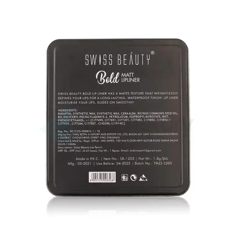 Swiss Beauty Bold Matte Lipliner 12 Pcs Pack