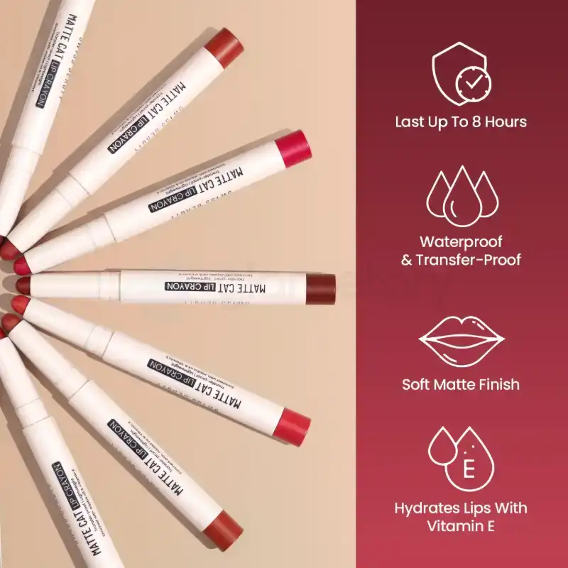 Swiss Beauty Matte Cat Lip Crayon 16 Persian Shade thumbnail 4