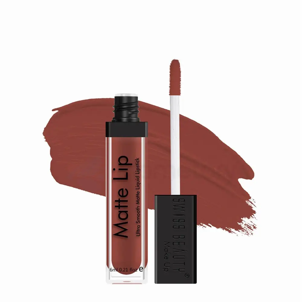 Swiss Beauty Matte Lip Ultra Smooth Lipstick- Cafe 03